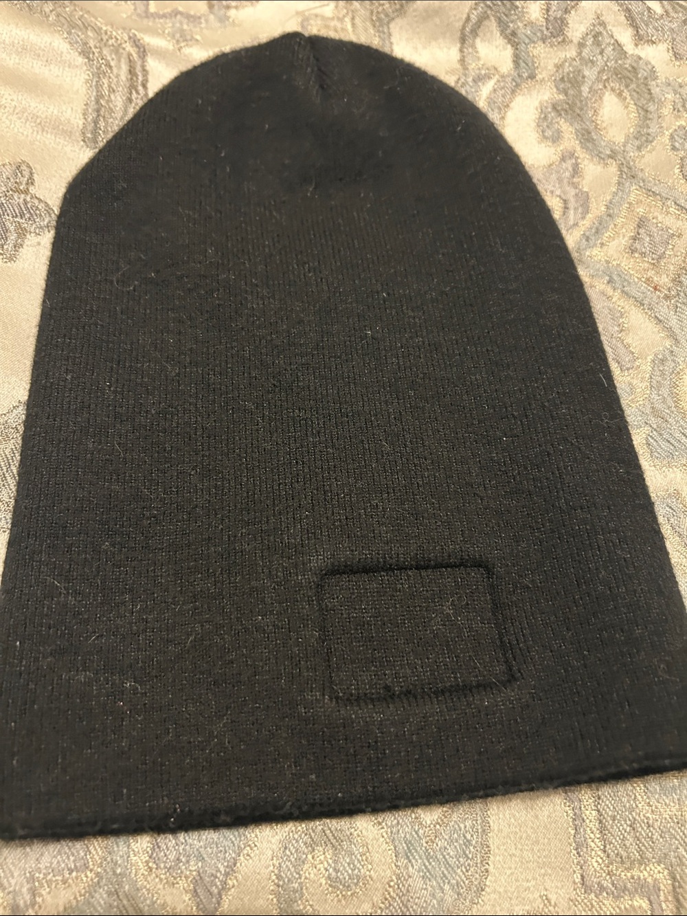 Black Knit Beanie Hat - Unbranded